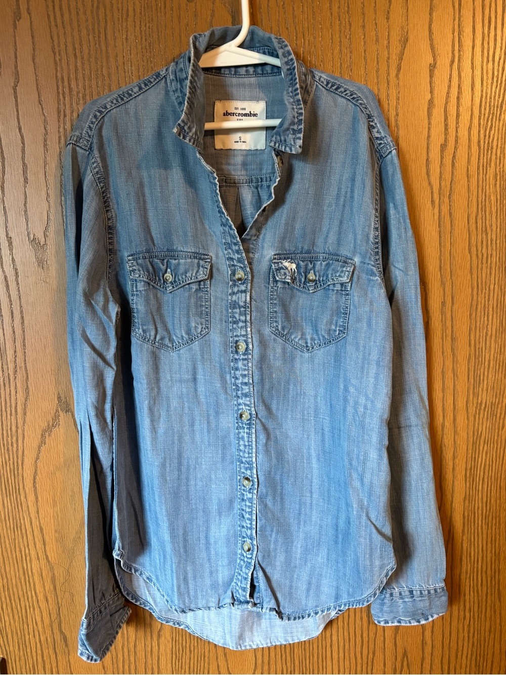 Abercrombie Kids Light Blue Denim Shirt